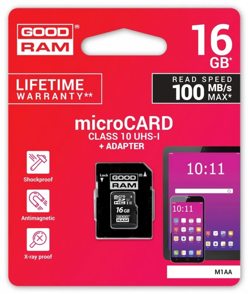 Goodram M1aa-0160r12 Memory Card 16 Gb Microsdhc Class 10 Uhs-I