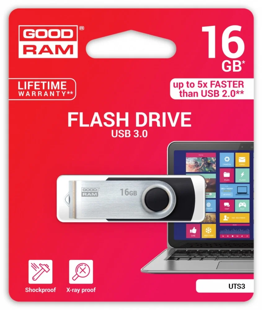 Pendrive Goodram Uts3 Usb 3.1 Negro