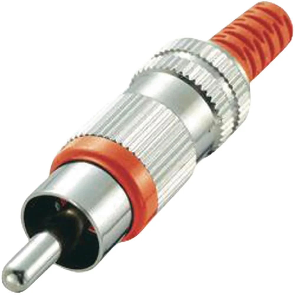 Conector Rca de Metal Rojo