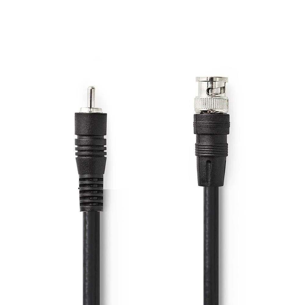 Cable de Vídeo Bnc-Rca  Bnc Macho - Rca Macho  .