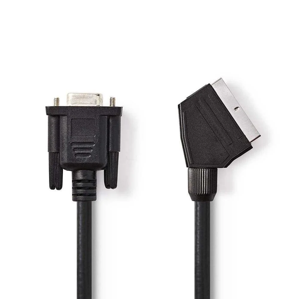 Cabo Scart-vga  Scart Macho - Fêmea Vga  2,0 M .
