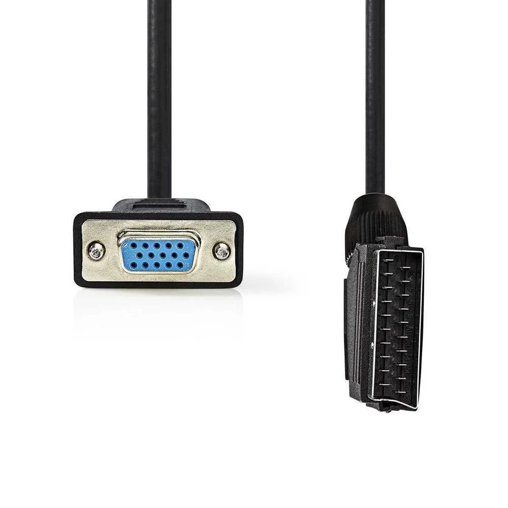 Cabo Scart-vga  Scart Macho - Fêmea Vga  2,0 M .