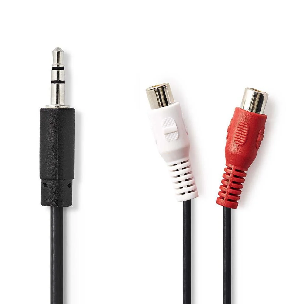 Cabo De Áudio Estéreo  3,5 Mm Macho - 2x Rca Fem.