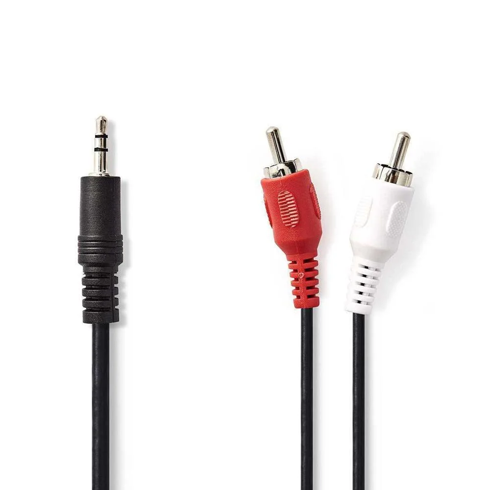 Cabo De Áudio Estéreo  3,5 Mm Macho - 2x Rca Mas.