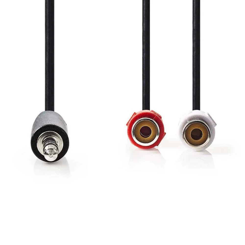 Cabo De Áudio Estéreo  3,5 Mm Macho - 2x Rca Fem.