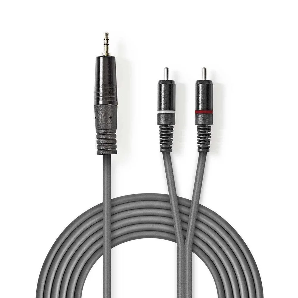 Cabo De Áudio Estéreo  Macho De 3,5 Mm - 2x Rca .