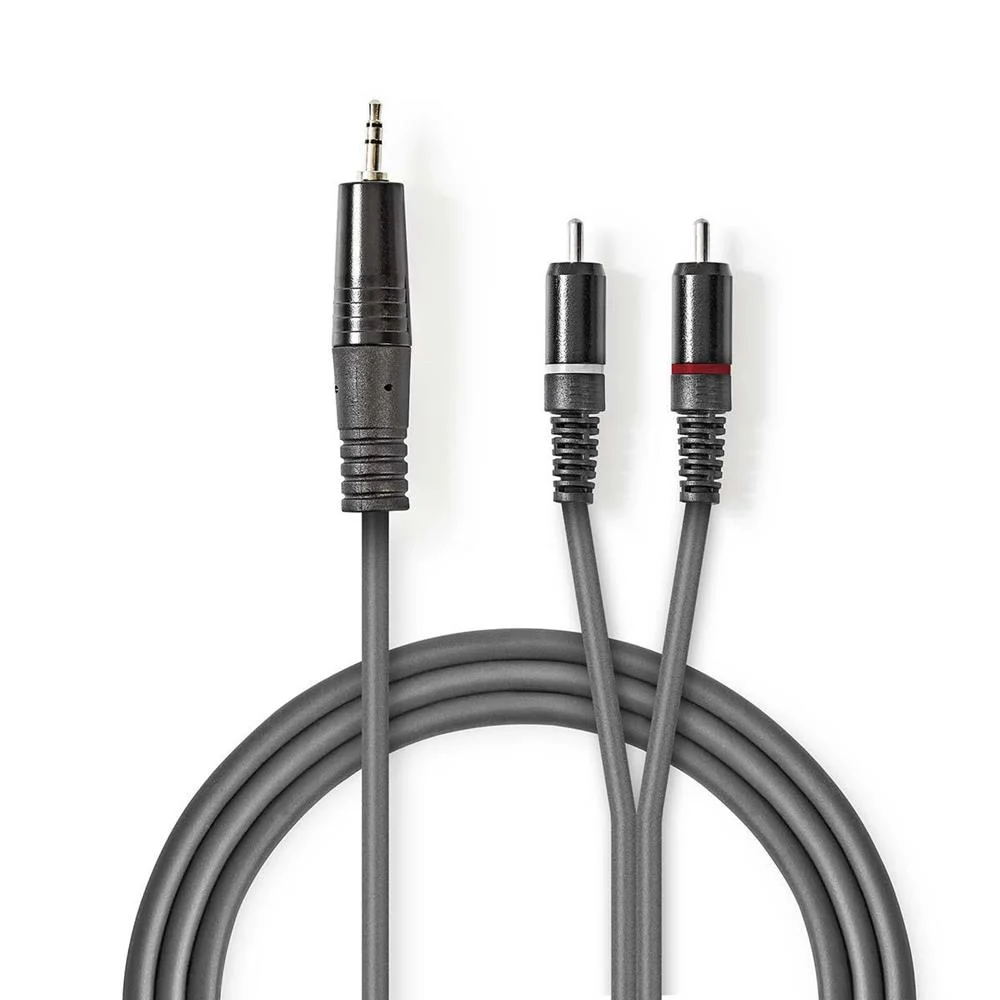 Cabo De Áudio Estéreo  Macho De 3,5 Mm - 2x Rca .