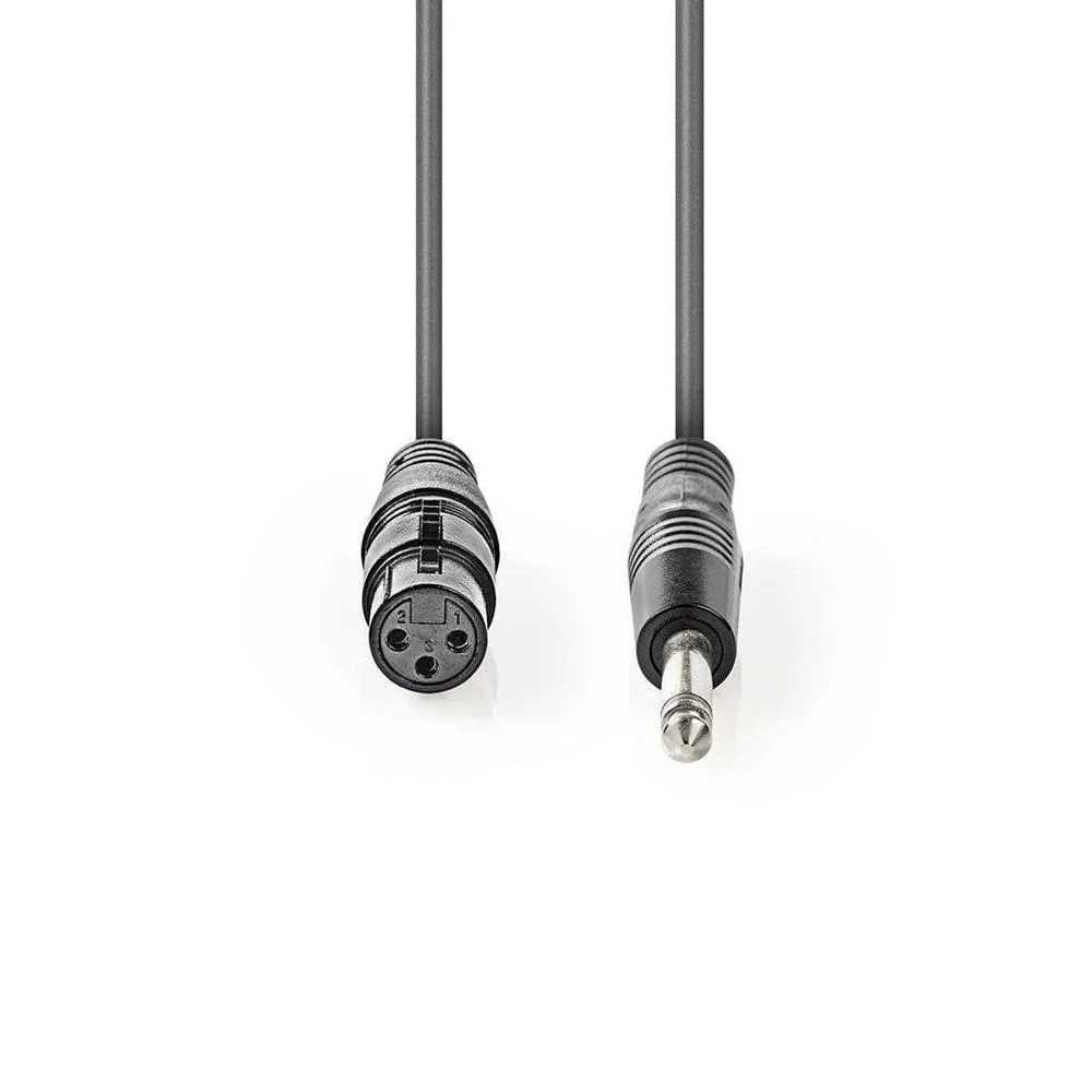 Cabo de Áudio Xlr Femea Jack 6.35 Macho 1.5mt