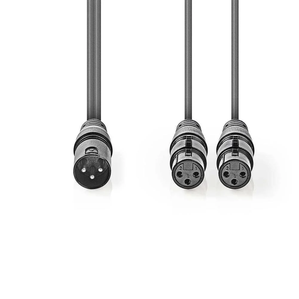 Cabo de Áudio XLR Compensado | XLR macho de 3 pin.