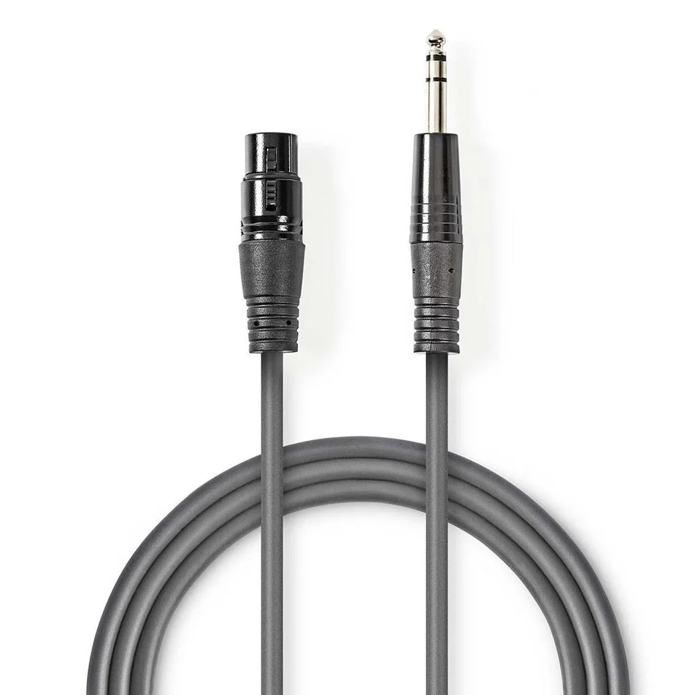 Cabo de Áudio XLR Compensado | XLR macho de 3 pin.