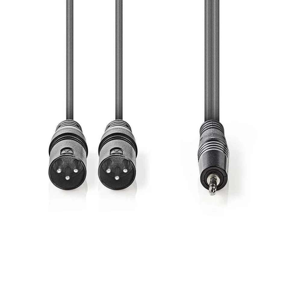 Cabo De Áudio Xlr  2x Xlr Macho De 3 Pinos - 3,5.
