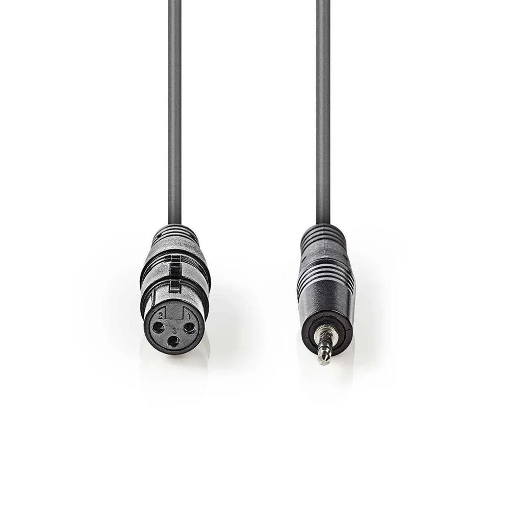 Cabo De Áudio Compensado Xlr  Fêmea De 3 Pinos 1m