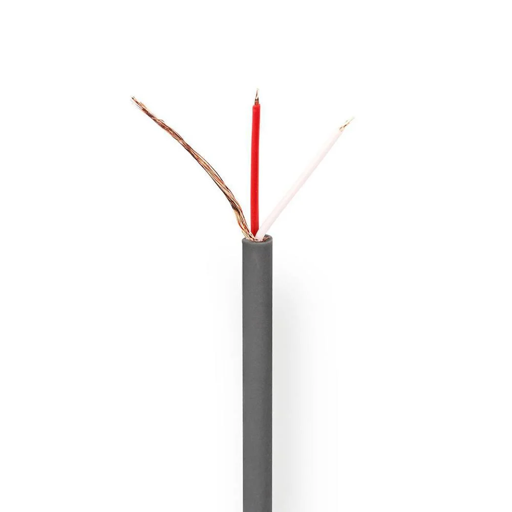 Cabo de Microfone  2x 0,125 Mm²  100 M  em Bob.