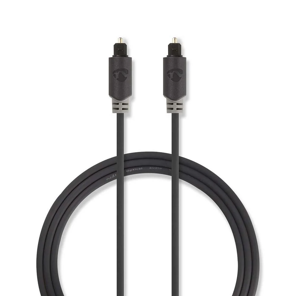 Cable de Audio Óptico | Toslink Male | Toslink Male | 2.00 M | Redondo | Pvc | Antracita | Caja