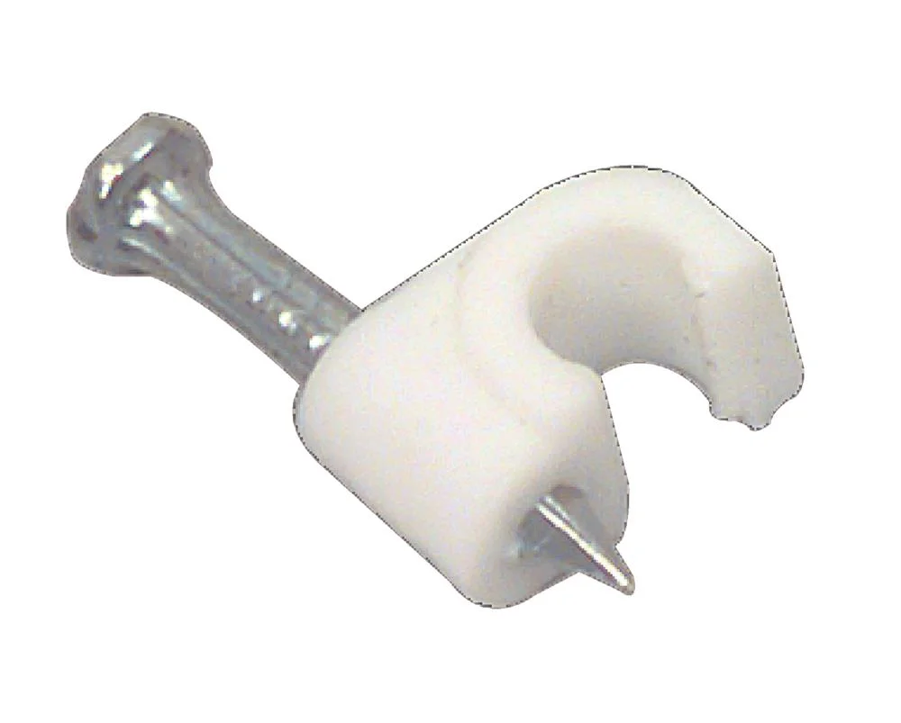Grampos para Cabos Clip 5 Mm Branco