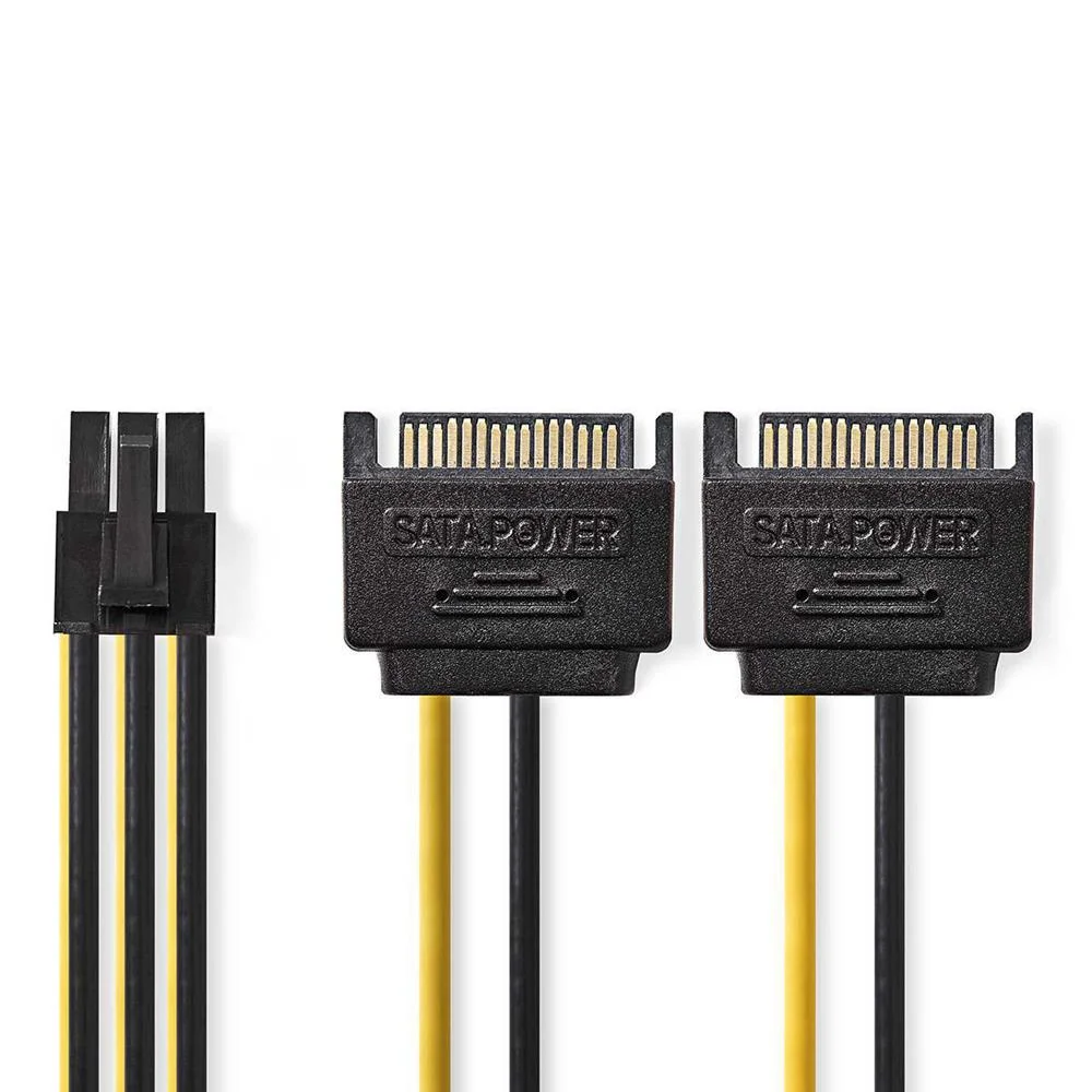 Cabo De energia Interno 2 X Sata 15 Pinos Macho