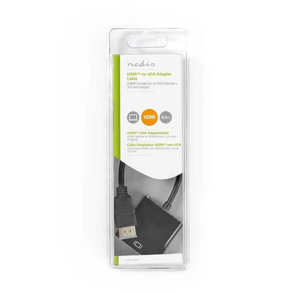 Cabo Hdmi Vga  Conector Hdmi Saída Vga