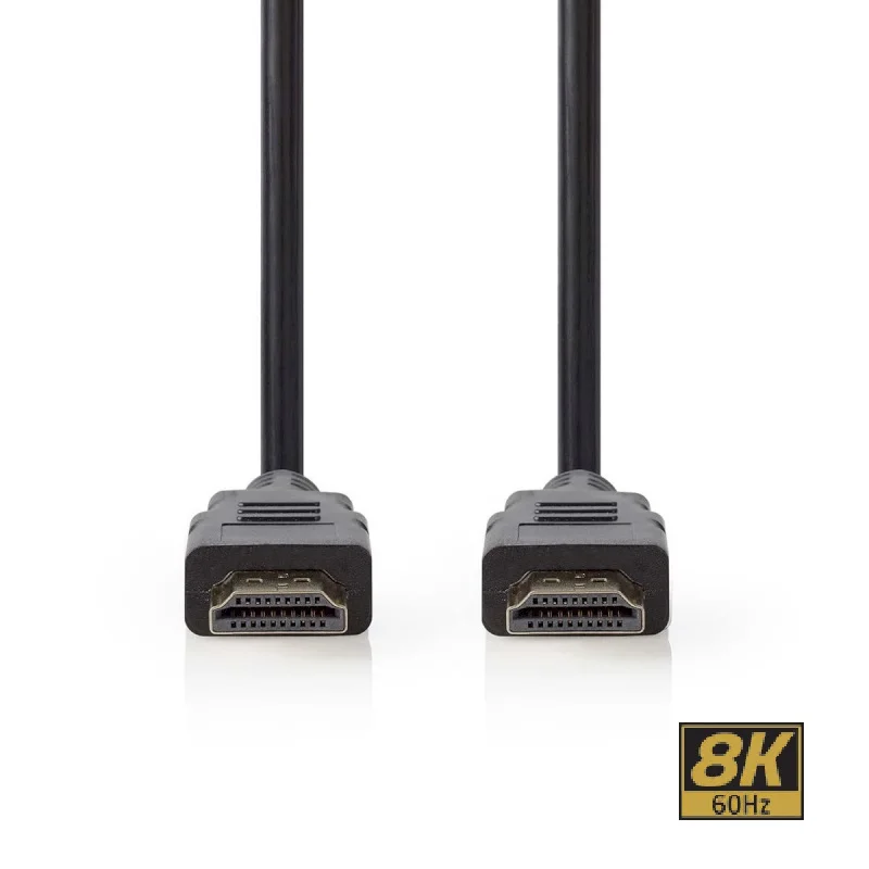 Cabo Hdmi  Conector Hdmi  8k@60hz  48 Gbps  2m  6,5mm  Preto
