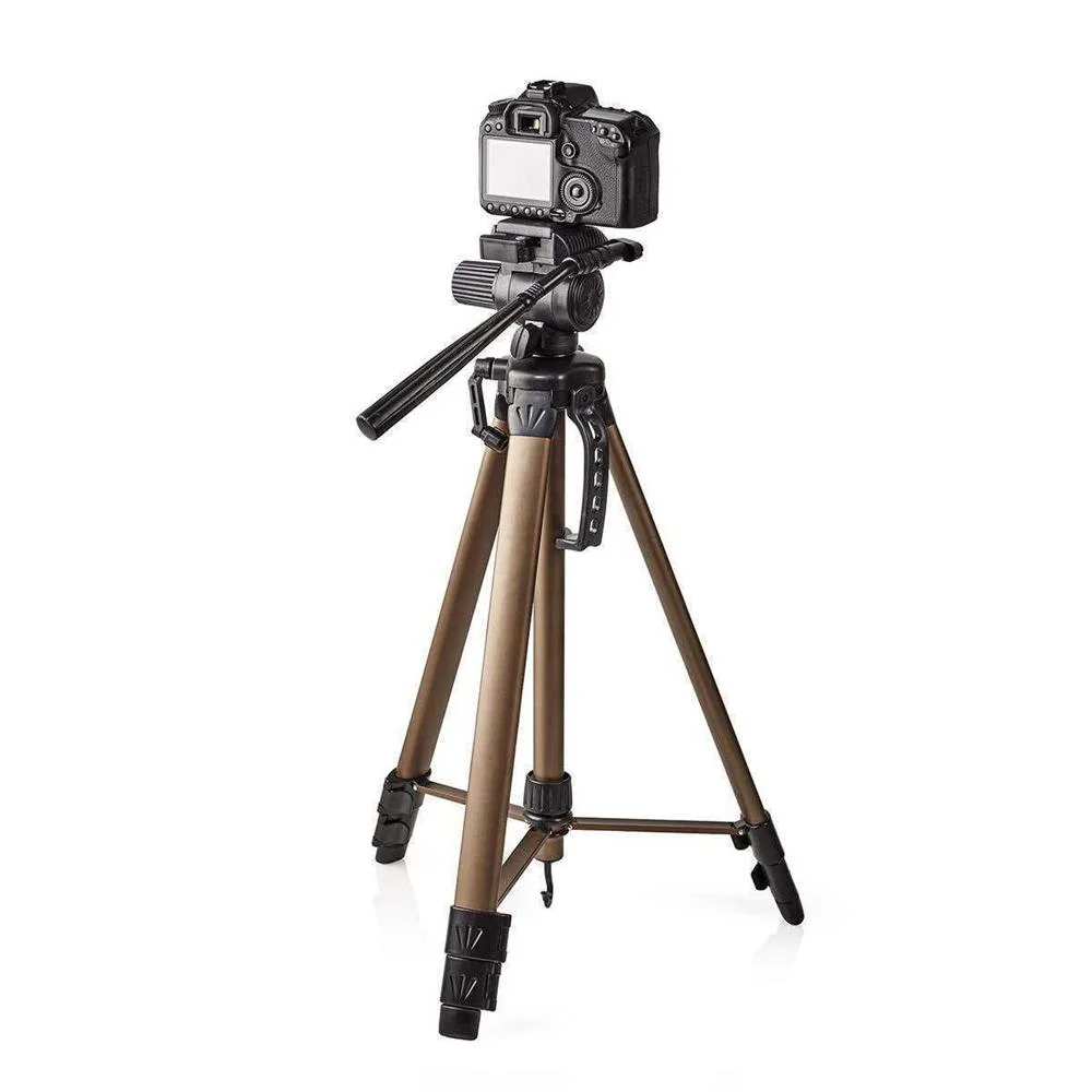 Tripé  Pan E Tilt  Até 3,5 Kg  161 Cm  Preto .