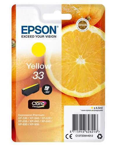 Epson Tinteiro Amarelo 33 Claria Premium Xp-530/630/635/830