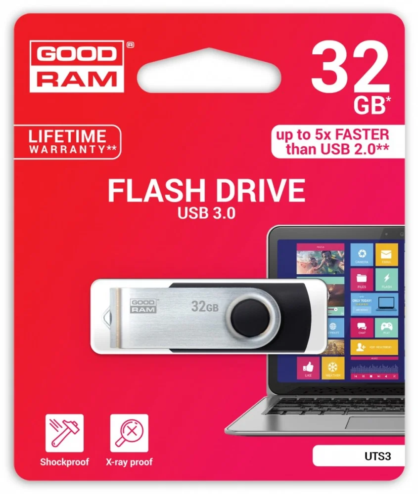 Memoria Usb Goodram 32gb Uts3 Black Usb 3.0