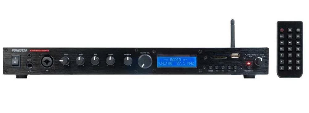 Reprodutor e Misturador Usb/Sd/Fm/Gravador. Comando à Distância.