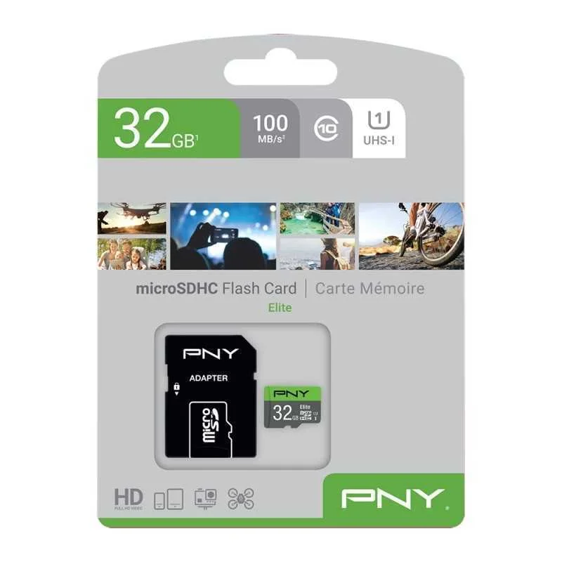 Tarjeta de Memoria Sdhc Pny Elite 32 Gb Negro