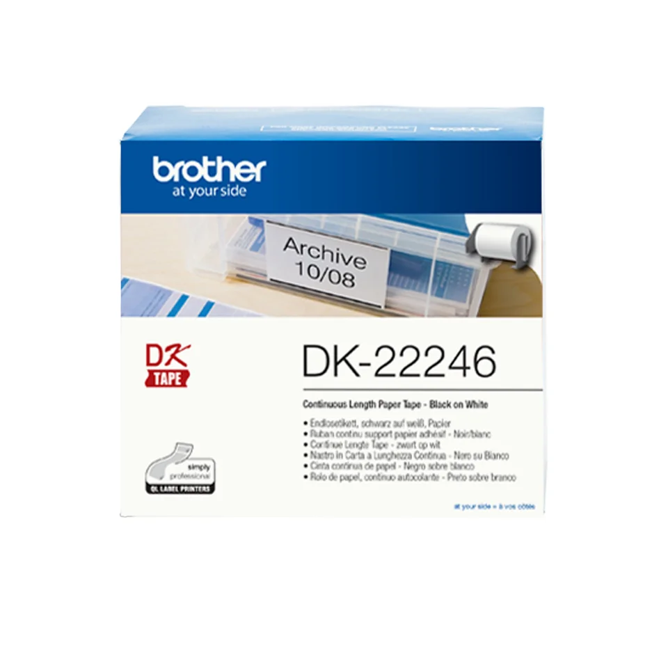 Brother Endlosetiketten Dk-22246 F?r Ql-550/500/560vp/ 580n/650td/700/710w/720nw/800/ 810w/820nwb/10