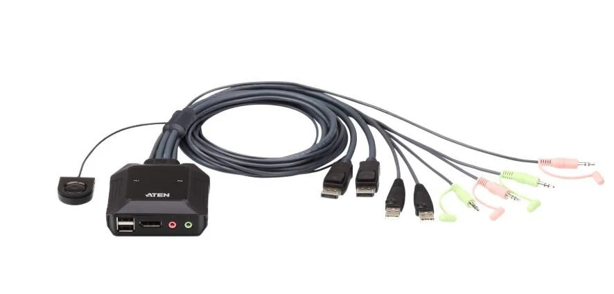 Comutador Kvm 2 Portas Usb/3.5mm