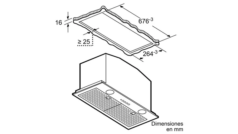 Extrator Convencional Balay 3BF277EX 70 cm 730 m3.