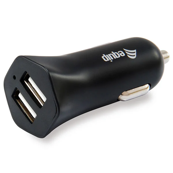 Carregador de Isqueiro 2 Portas Usb 2.0 12w Preto - Equip