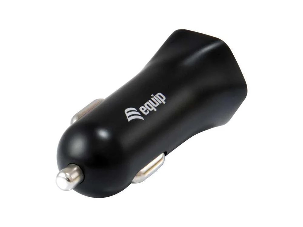 Carregador de Isqueiro 2 Portas Usb 2.0 12w Preto - Equip