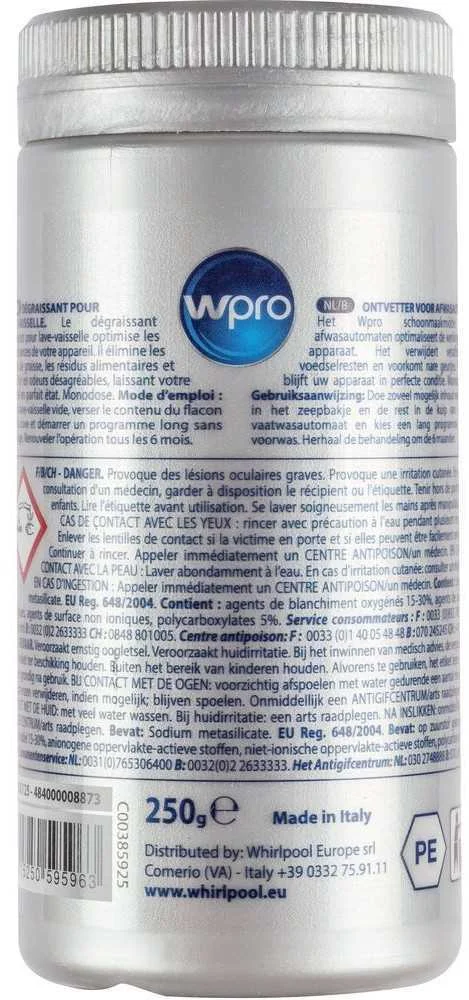 Limpeza Máquina de Lavar Louça 250 G