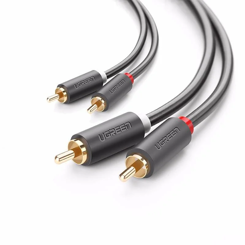 Cabo 2rca para 2rca 5m Ugreen (Cinch) Preto