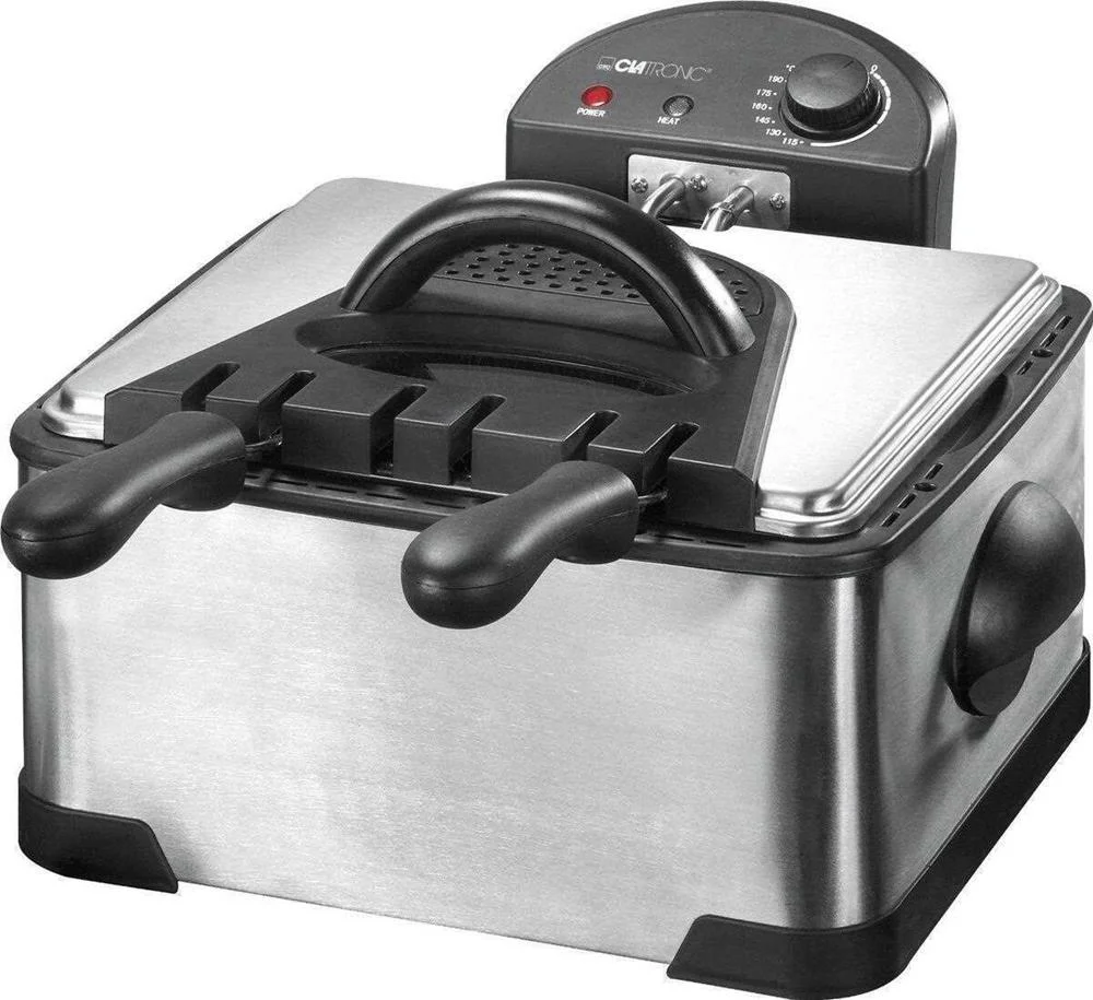 Clatronic Fr 3195 Double 4 L 2000 W Black  Stainless Steel
