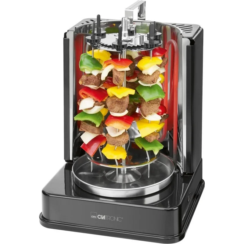 Clatronic Dvg 3686 Black Kebab Vertical Multigrill
