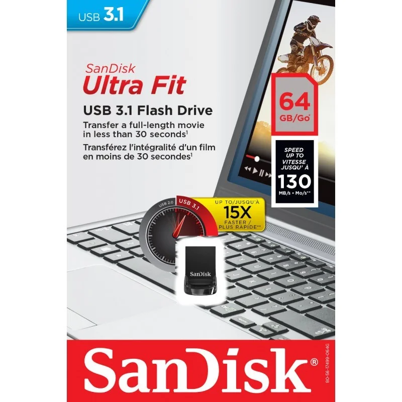Sandisk Ultra Fit Usb 3.1 64gb