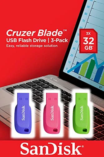 Usb Flash Drive Cruzer Blade 3x32gb Sandisk