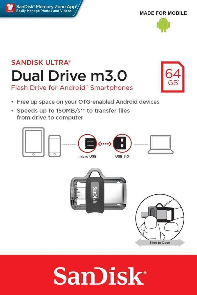 Memória Usb Sandisk Ultra Dual M3.0