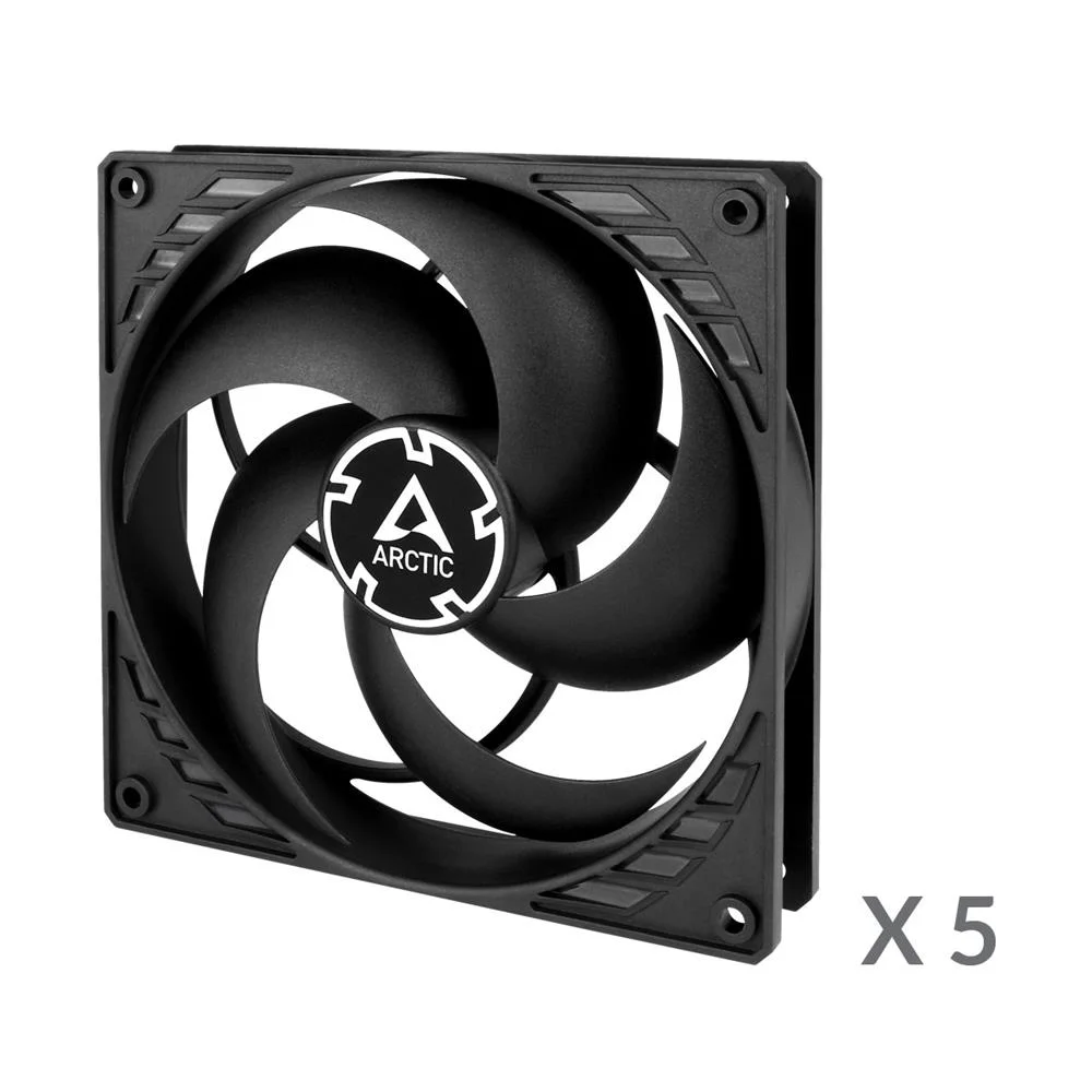 Ventoinha 140mm Arctic P14 Pressure Optimised 3 Pinos 1700rpm Preta (Pack 5)