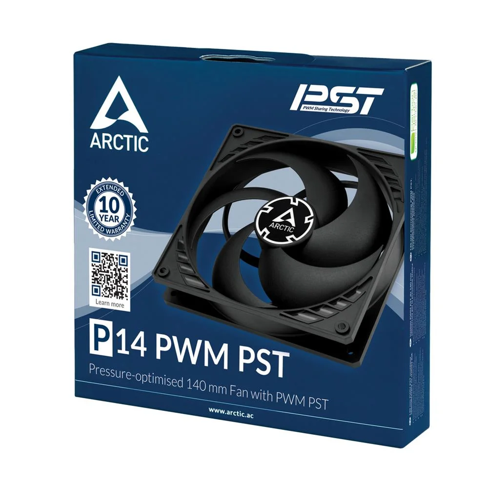 Ventoinha P14 Pwm Pst 1700rpm 4 Pinos Pwm Preto