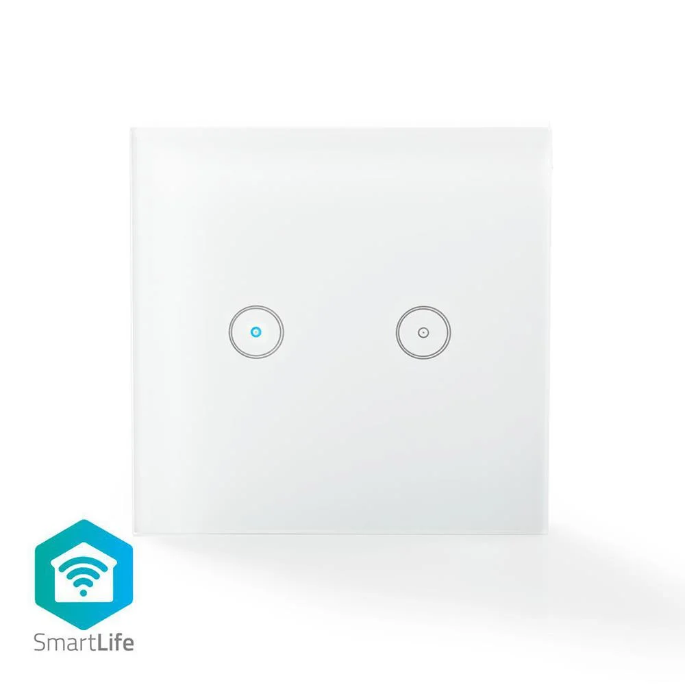 Interruptor Inteligente Duplo Wi-fi Em Vidro