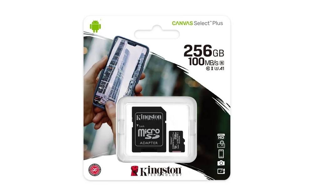 Memoria 256gb Canvas Select Plus Micro Sd Kingston