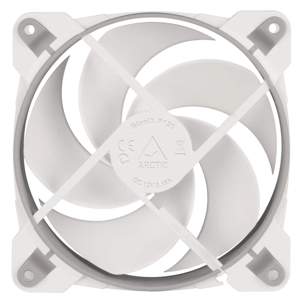 Arctic Bionix P120 (Gray/White)  Pressure-Optimised 120 Mm Gaming Fan With Pwm Pst