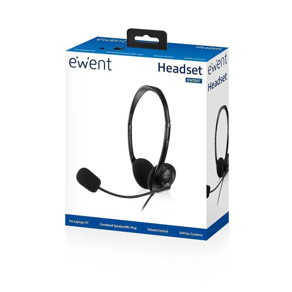 Ewent - Stereo Headset With Microphone For Smartphone/Tablet/Pc
