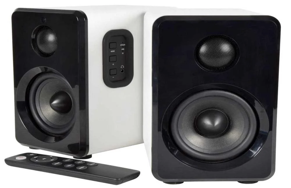 Active Bluetooth Bookshelf Speakers White