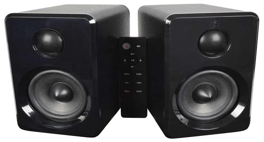Active Bluetooth Bookshelf Speakers Black
