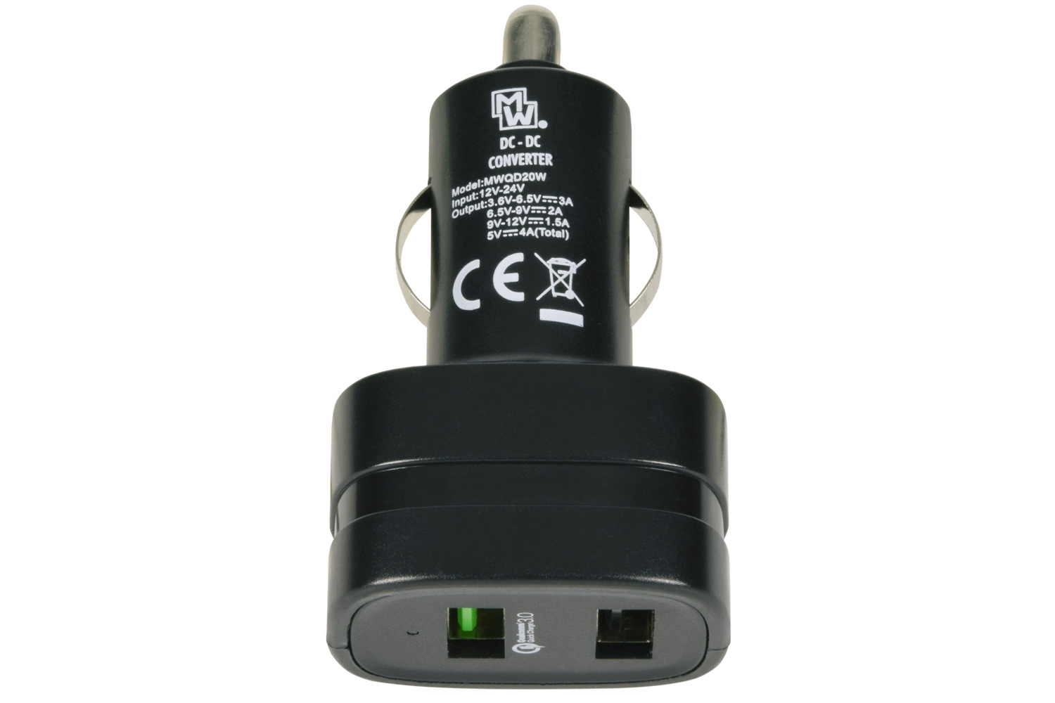 Carregador Isqueiro Quick-Charge 3.0 2 Portas 20w