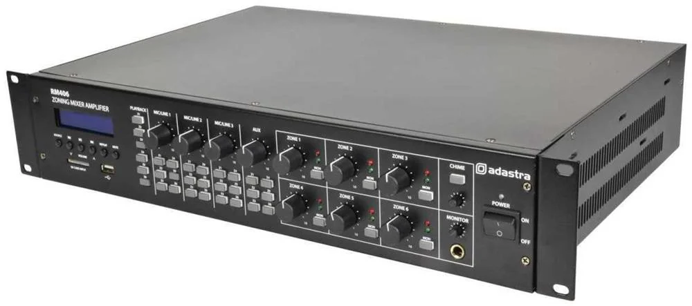 Amplificador 100v 6x40w + Usb/Sd/Fm/Bluetooth