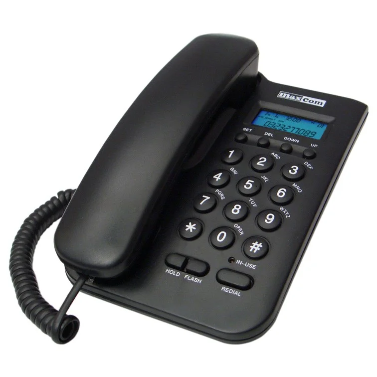 Telefono Fijo Maxcom Fixed Phone Ktx100 Negro